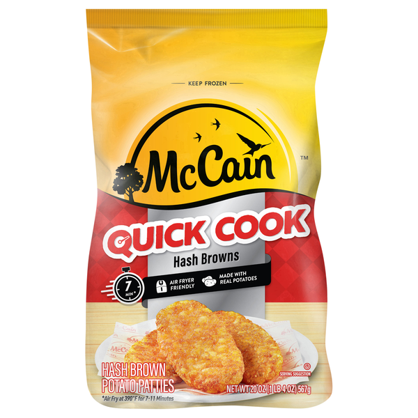 McCain Quick Cook Hash Browns Potato Patties Frozen
