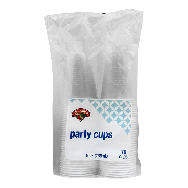 Hannaford Party Plastic Cups 9 oz