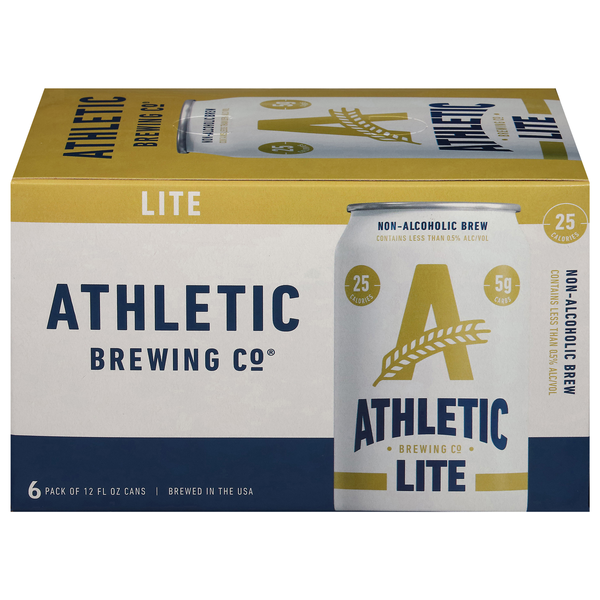 Athletic Brewing Co Lite Non-Alcoholic Beer - 6 pk