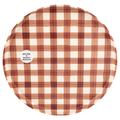Smart Living Harvest Bamboo Dinner Plate Orange Plaid