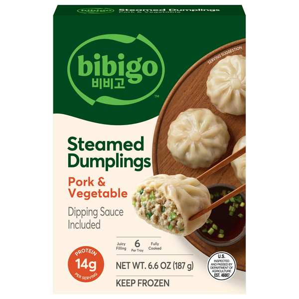 Bibigo Pork & Vegetable Steamed Dumplings Frozen