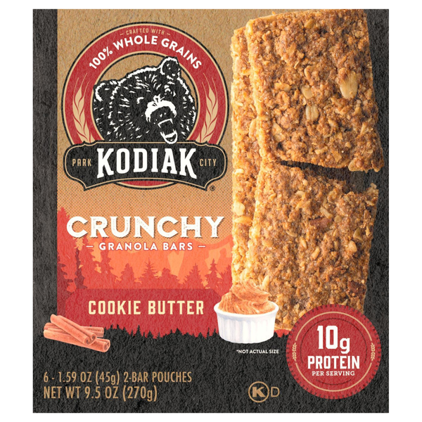 Kodiak Crunchy Cookie Butter Granola Bar - 6 ct