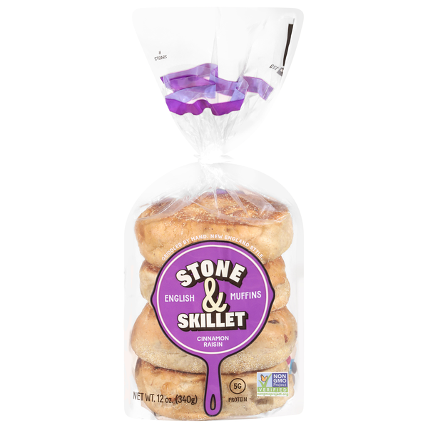 Stone & Skillet Cinnamon Raisin English Muffins - 4 ct
