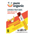 Pure Organic Gluten Free Strawberry Banana Layered Fruit Bars - 12 ct