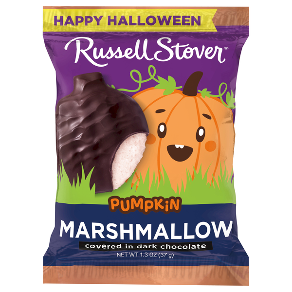 Russell Stover Marshmallow Dark Chocolate Halloween Candy Pumpkin