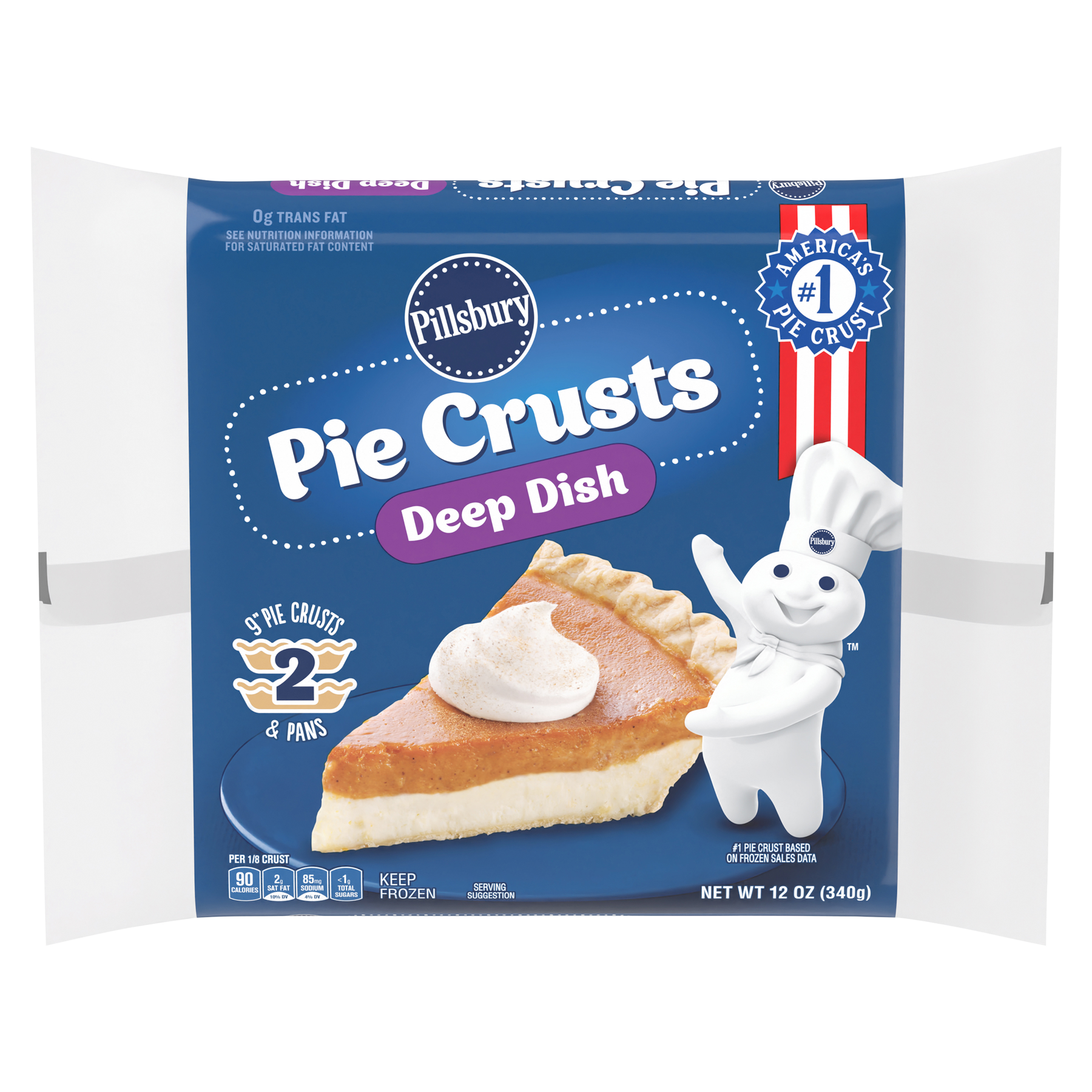 Pillsbury Pillsbury Pie Crust Deep Dish 9 Inch Frozen - 2 ct