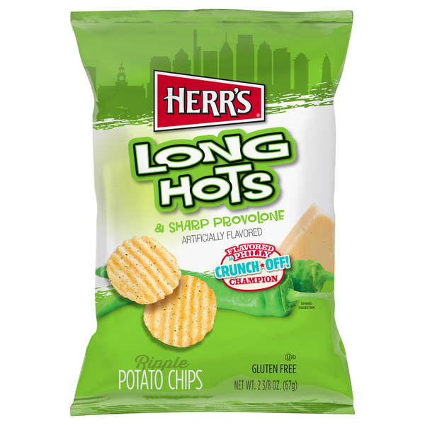 Herr's Gluten Free Long Hots & Sharp Provolone Potato Chips