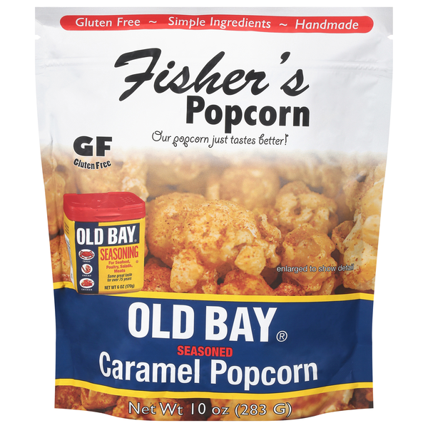 Fisher's Caramel Popcorn Old Bay Seasoned Gluten Free