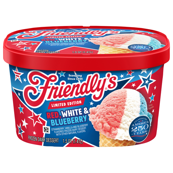 Friendly's Limited Edition Red White & Blueberry Frozen Dairy Dessert