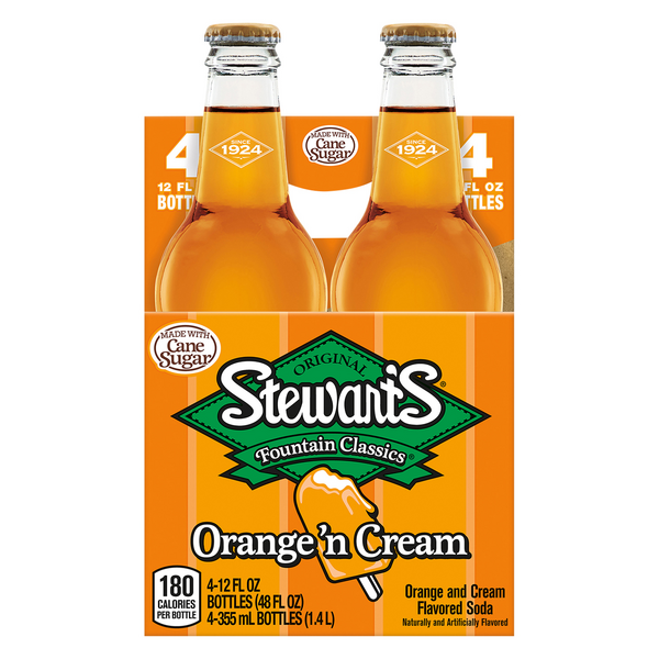 Stewart's Fountain Classics Orange 'n Cream Soda - 4 pk