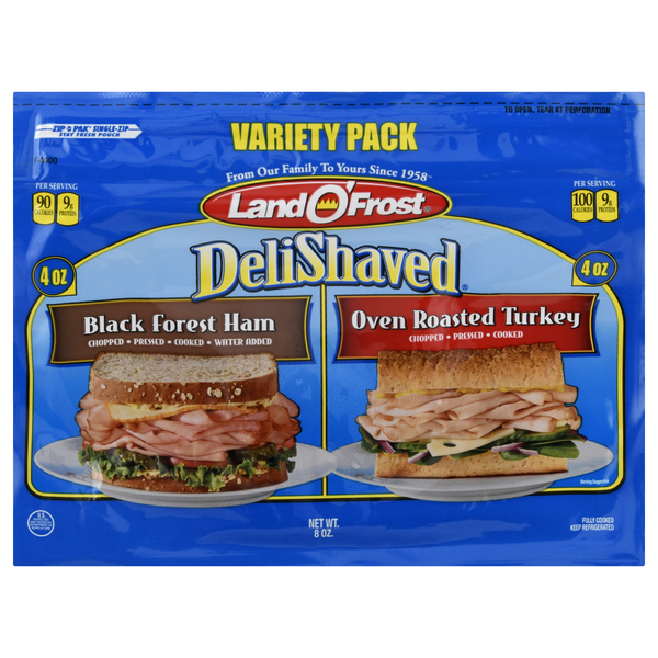 Land O'Frost DeliShaved Black Forest Ham & Oven Roasted Turkey Sliced
