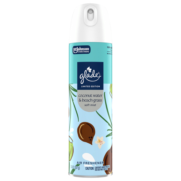 Glade Soft Mist Coconut Water & Beach Grass Air Freshener Aerosol Spray