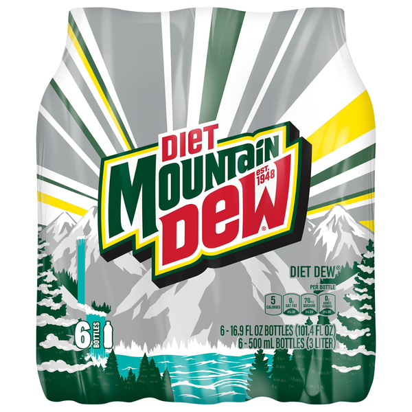 Diet Mtn Dew Soda - 6 pk