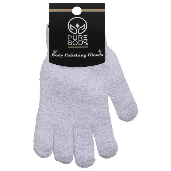 Pure Body Body Polishing Gloves White
