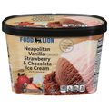 Food Lion Neapolitan Vanilla Strawberry & Chocolate Ice Cream