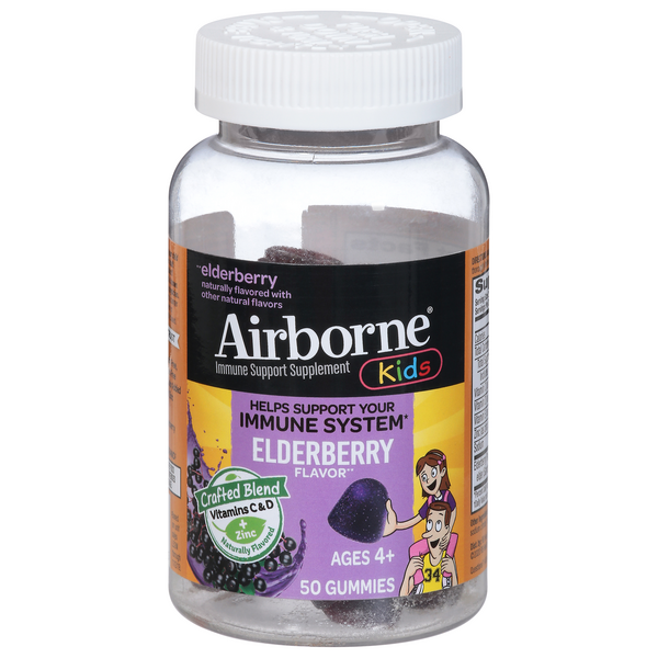 Save on Airborne Kids Immune Support Supplement Gummies Elderberry Ages