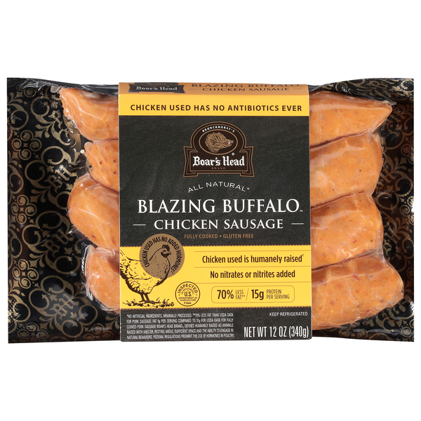 Boar's Head Natural Blazing Buffalo Chicken Sausage - 4 ct