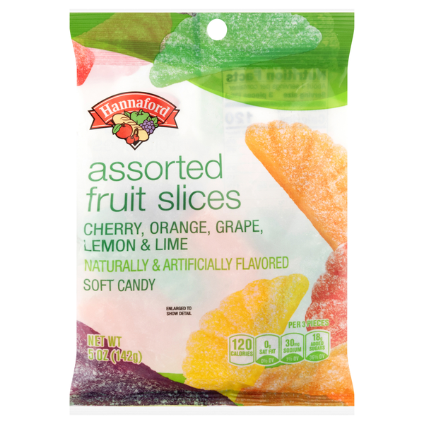 Hannaford Assorted Fruit Slices Soft Candy