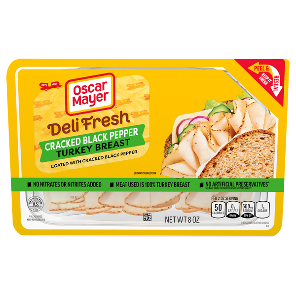 Oscar Mayer Deli Fresh Cracked Black Pepper Turkey Breast Sliced
