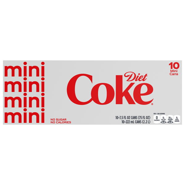 Diet Coke Cola Soda Mini - 10 pk