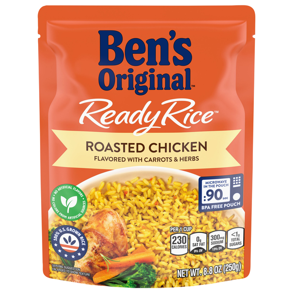 Ben's Original 90 Second Microwave Ready Rice Mix Roasted Chicken Flavored