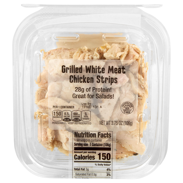 Hannaford Deli Grilled White Meat Chicken Strips