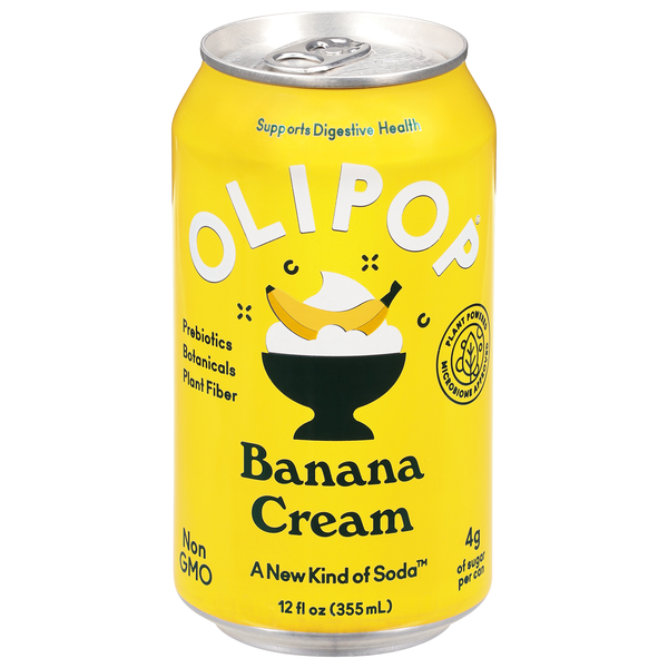 Olipop Banana Cream Prebiotic Soda