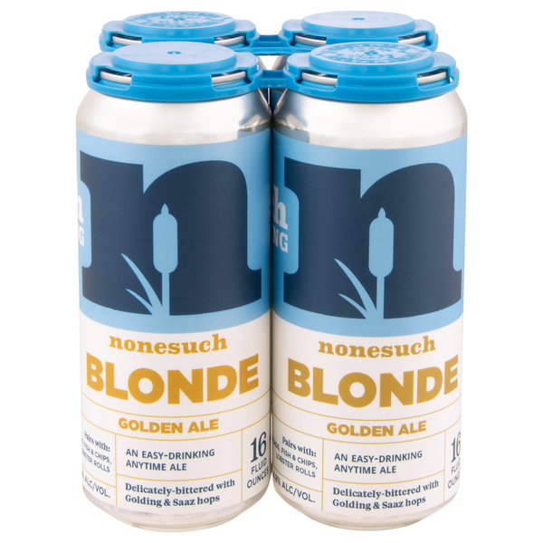 Nonesuch River Brewing Blonde Golden Ale Beer - 4 pk