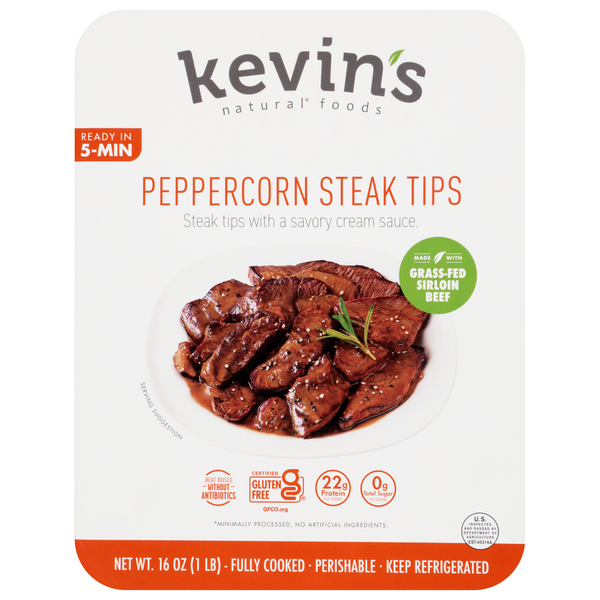 Kevin's Natural Foods Peppercorn Steak Tips
