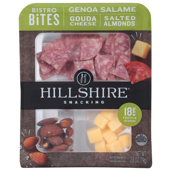 Hillshire Snacking Bistro Bites Genoa Salame Gouda Cheese Salted Almonds