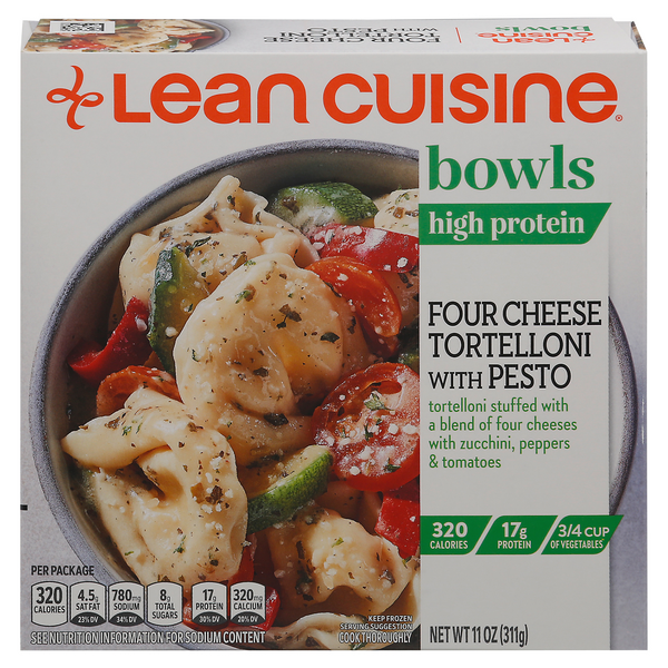 Save on Lean Cuisine Bowls High Protein Four Cheese Tortelloni with Pesto Order Online Delivery
