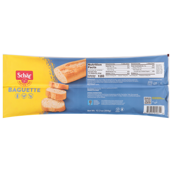 Schar Gluten Free Baguette - 2 ct Frozen