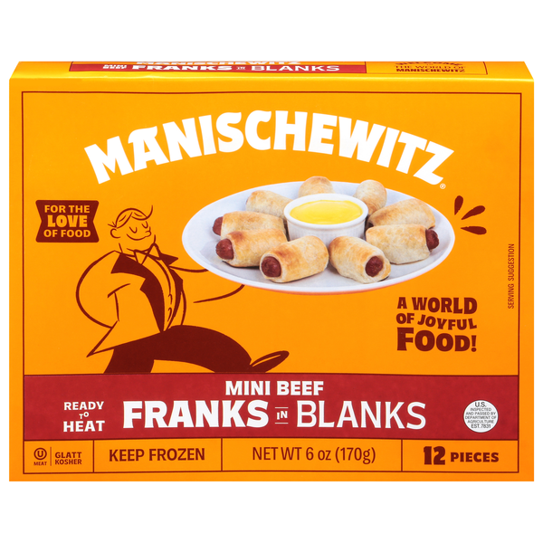 Manischewitz Mini Beef Franks in Blanks - 12 ct Frozen