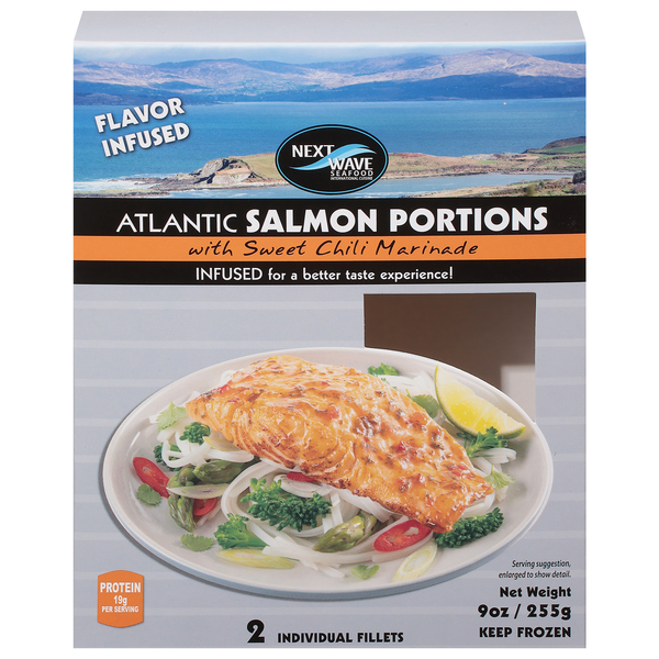 Next Wave Foods Atlantic Salmon Portions with Sweet Chili Marinade - 2 ct