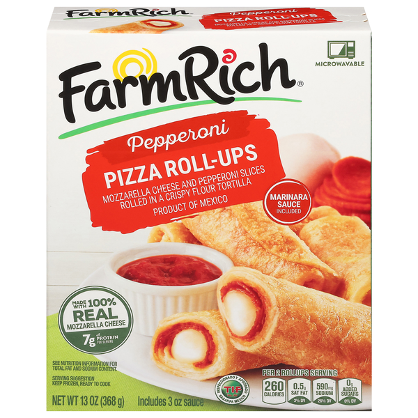 Farm Rich Pepperoni Pizza Roll-Ups Frozen