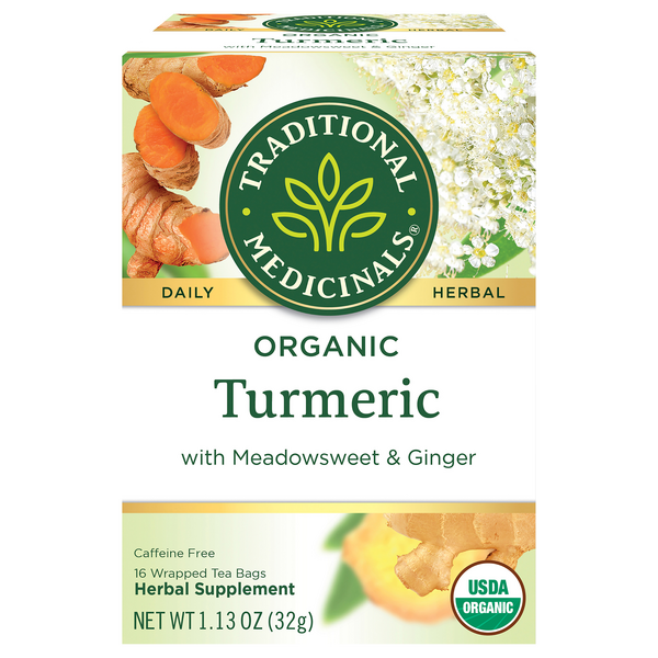 Save on Traditional Medicinals Turmeric with Meadowsweet & Ginger Herbal Tea Bags Order Online