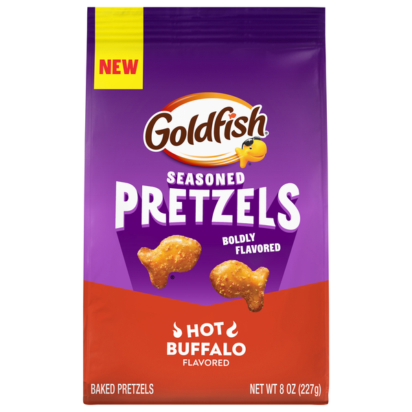 Goldfish Hot Buffalo Flavored Seasoned Pretzel Baked Snack Crackers