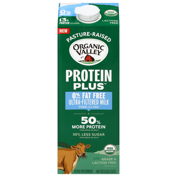 Organic Valley Lactose Free Protein Plus Fat Free Ultra-Filtered Milk