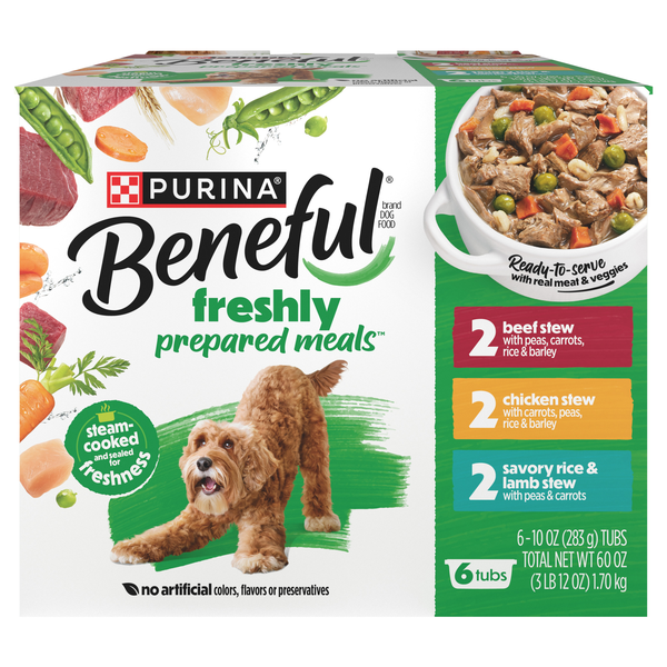 Purina Beneful Prepared Meals Variety Pack Adult Wet Dog Food - 6 ct