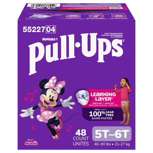 Pull-Ups Girls 5T-6T Training Pants 46-60 lb