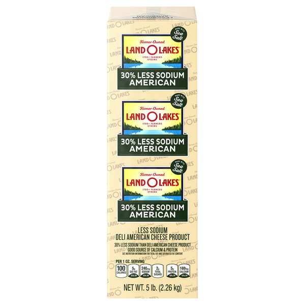 Land O Lakes Deli Less Sodium White American Cheese (Regular Sliced)