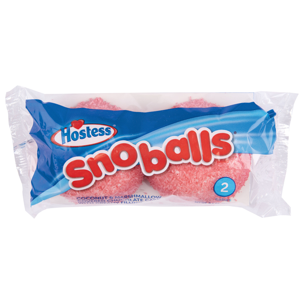 Hostess Snoballs Snack Cakes - 2 ct