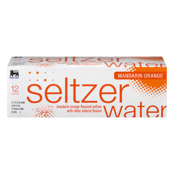 Food Lion Mandarin Orange Seltzer Water - 12 pk