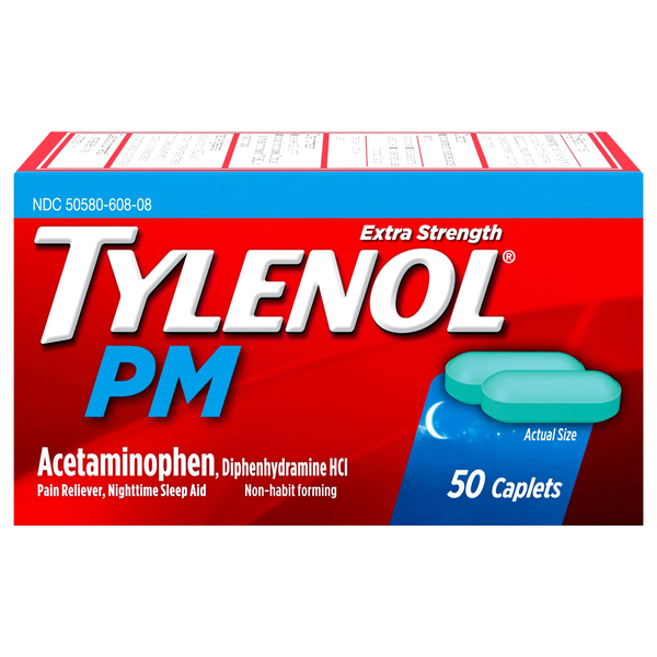 Tylenol PM Extra Strength Acetaminophen Caplets