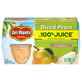 Del Monte Diced Pears Fruit Cups in Juice - 4 ct