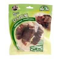 K9 Cookhouse Duck Wrapped Pretzel Dog Chew 5 Inch