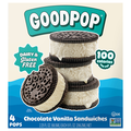 GoodPop Gluten & Dairy Free Chocolate Vanilla Cookie Sandwiches - 4 ct