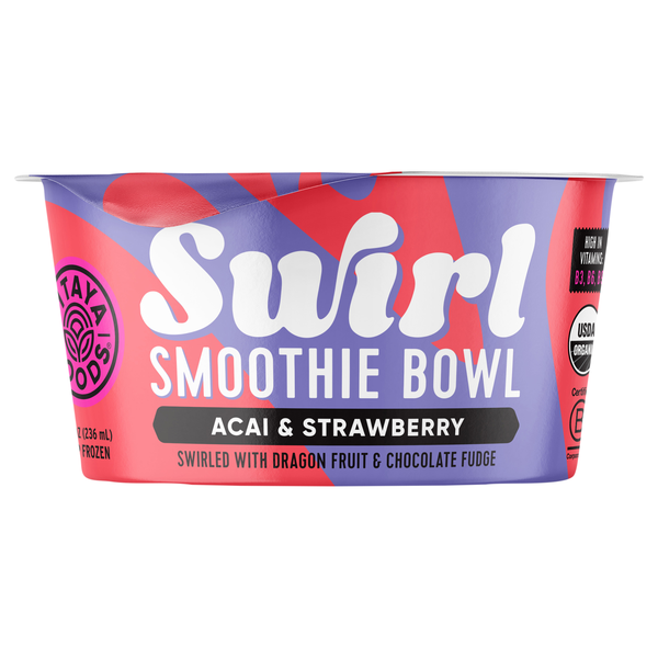 Pitaya Foods Swirl Organic Acai & Strawberry Smoothie Bowl Frozen