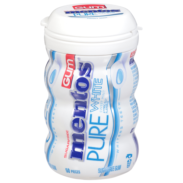 Mentos Sugar Free Gum Pure White Sweet Mint