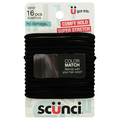 Scunci No Damage Color Match Comfy Hold Hair Elastics Black